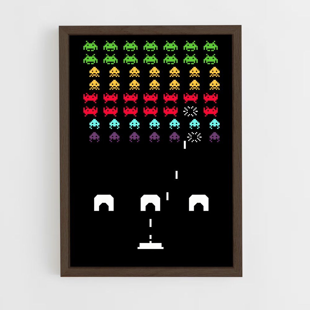 Poster Pixel Invasion – affiche Space invaders (vue 5)